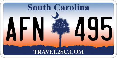 SC license plate AFN495