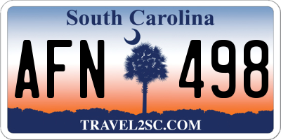 SC license plate AFN498