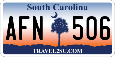 SC license plate AFN506