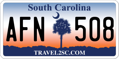 SC license plate AFN508