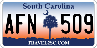 SC license plate AFN509