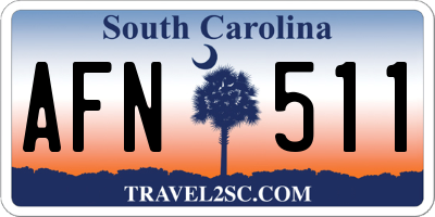 SC license plate AFN511