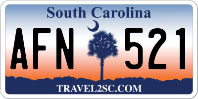 SC license plate AFN521