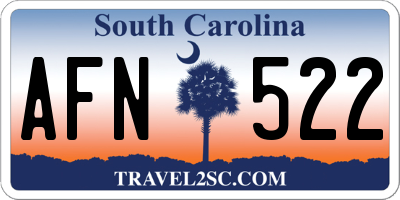 SC license plate AFN522