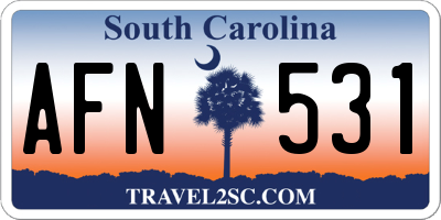 SC license plate AFN531