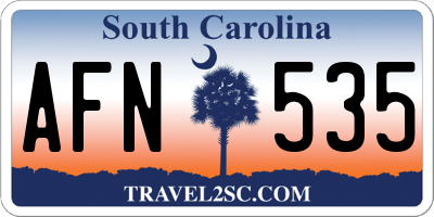SC license plate AFN535