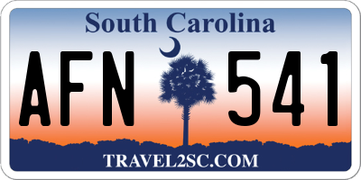 SC license plate AFN541