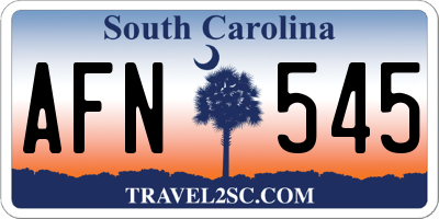 SC license plate AFN545