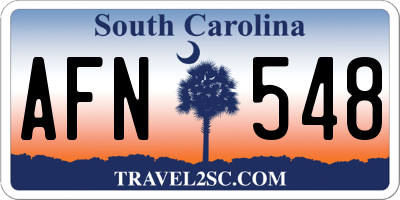 SC license plate AFN548