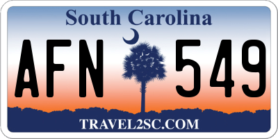SC license plate AFN549