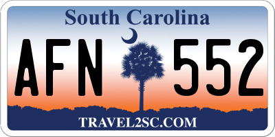 SC license plate AFN552