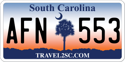 SC license plate AFN553