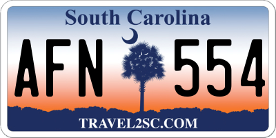 SC license plate AFN554