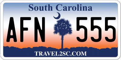 SC license plate AFN555