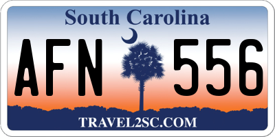SC license plate AFN556