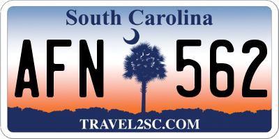 SC license plate AFN562