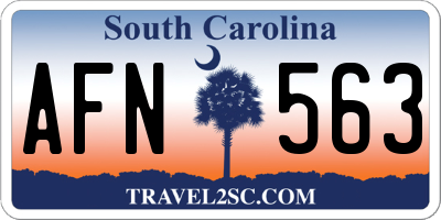SC license plate AFN563