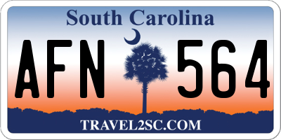 SC license plate AFN564