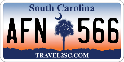 SC license plate AFN566