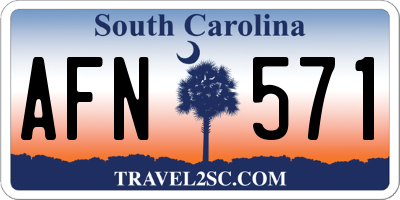SC license plate AFN571