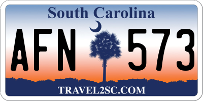 SC license plate AFN573