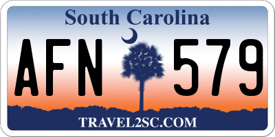 SC license plate AFN579