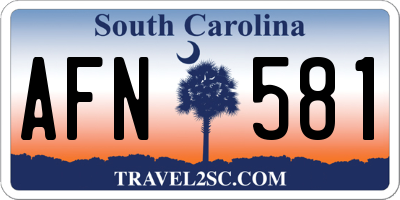 SC license plate AFN581