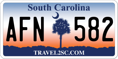 SC license plate AFN582