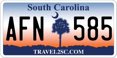 SC license plate AFN585