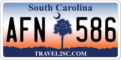 SC license plate AFN586