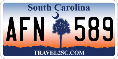 SC license plate AFN589