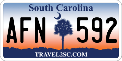 SC license plate AFN592