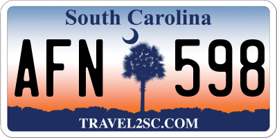 SC license plate AFN598