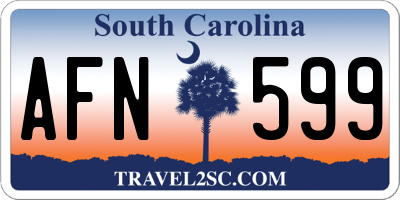 SC license plate AFN599