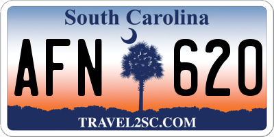 SC license plate AFN620