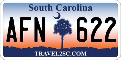 SC license plate AFN622