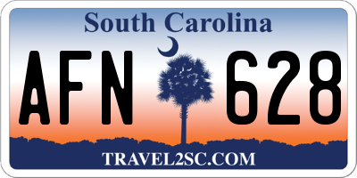 SC license plate AFN628