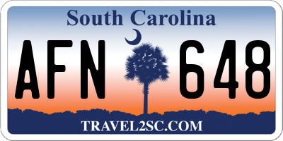 SC license plate AFN648