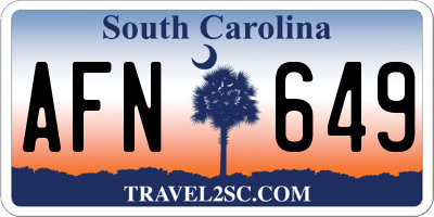 SC license plate AFN649