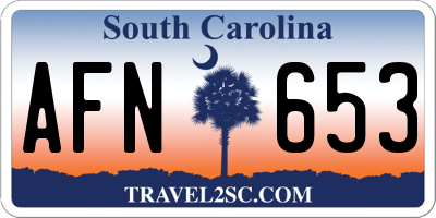 SC license plate AFN653