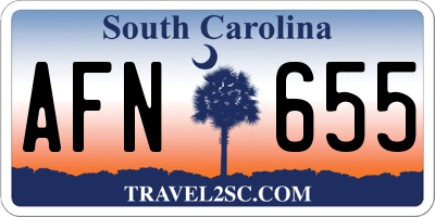 SC license plate AFN655