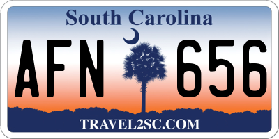 SC license plate AFN656
