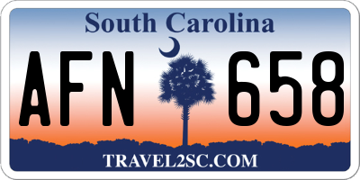SC license plate AFN658