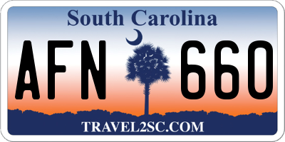 SC license plate AFN660