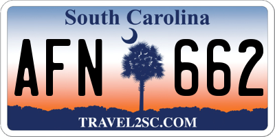 SC license plate AFN662