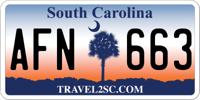 SC license plate AFN663