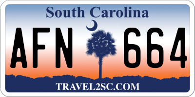 SC license plate AFN664