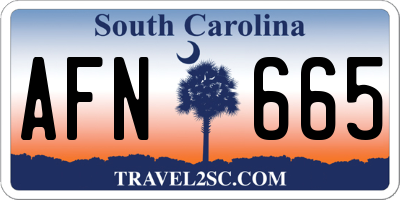 SC license plate AFN665