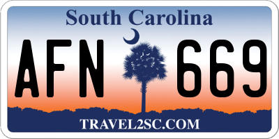 SC license plate AFN669