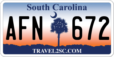 SC license plate AFN672